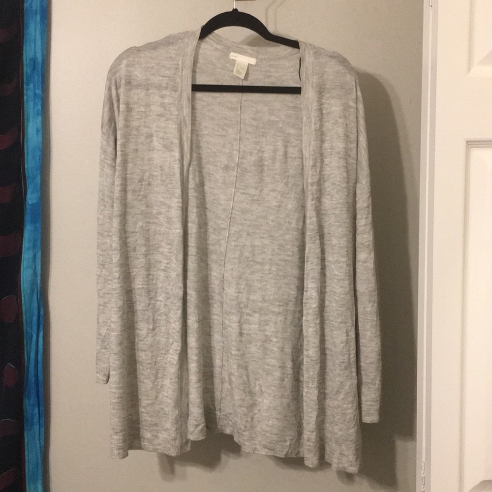 Gray cardigan